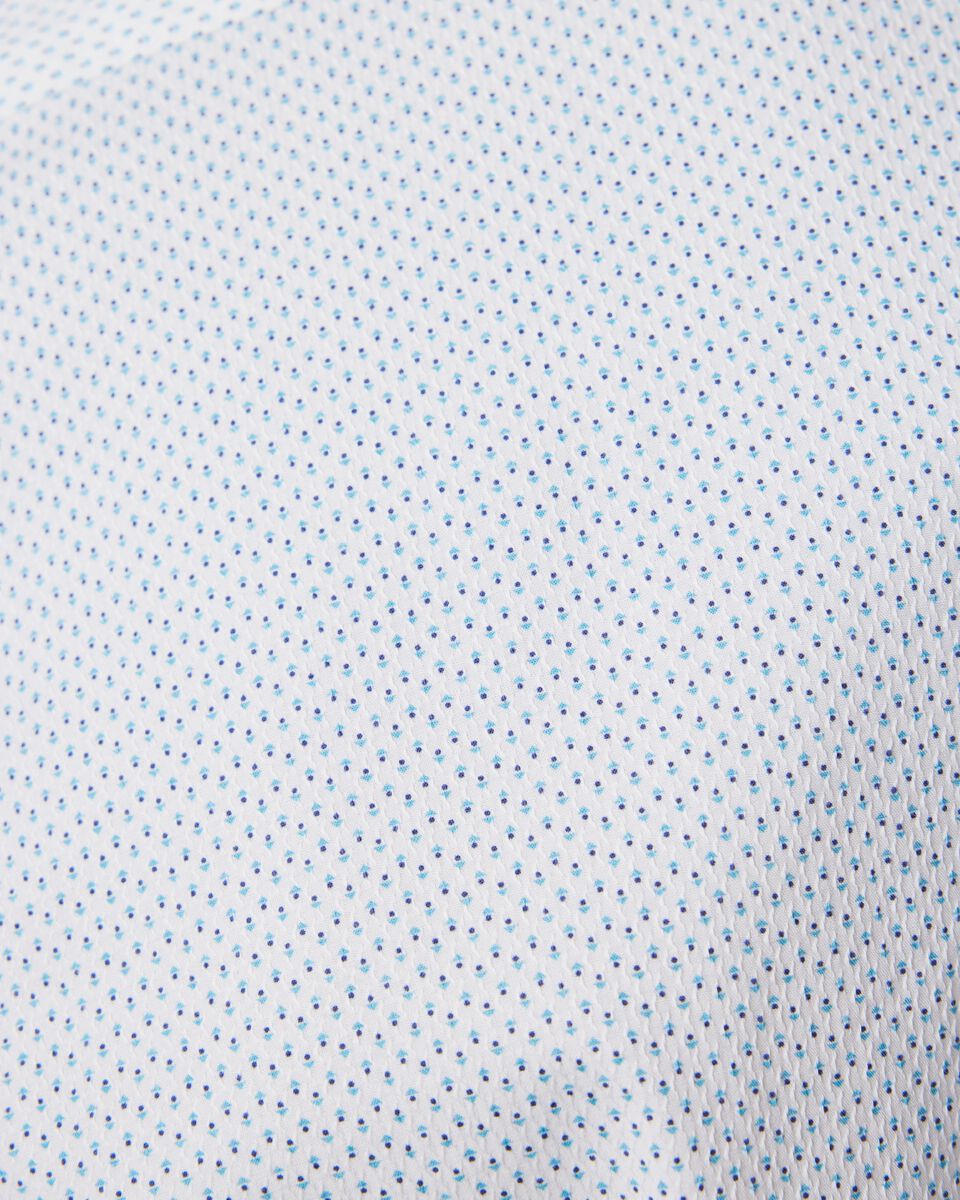 Long Sleeve Geo Print Business Shirt, White/Blue, hi-res